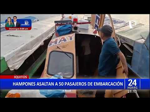 Iquitos: delincuentes asaltan a 50 pasajeros de embarcación fluvial