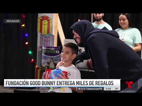Fundación Good Bunny entrega juguetes a miles de niños puertorriqueños