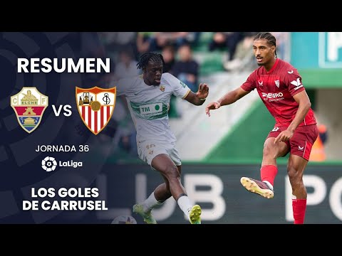 El Sevilla resiste en inferioridad el acoso del Elche | Resumen de goles del Elche 1 - 1 Sevilla