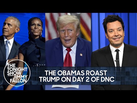 The Obamas Roast Trump on Day 2 of DNC, Trump Learns About Cocaine | The Tonight Show