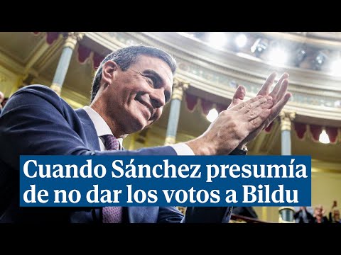 Cuando Pedro Sánchez presumía de no dar los votos a Bildu en Pamplona