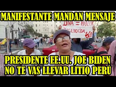 MANIFESTANTES RECHAZAN NUEVAS ELECCIONES PIDEN RESTITUCIÓN A LA PRESIDENCIA DE PEDRO CASTILLO..