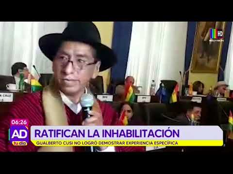 Ratifican la inhabilitación de Gualberto Cusi