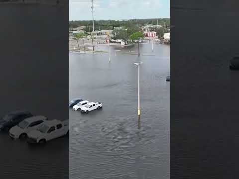 Hurricane Milton Storm Surge Brings Flooding to Tampa, Florida