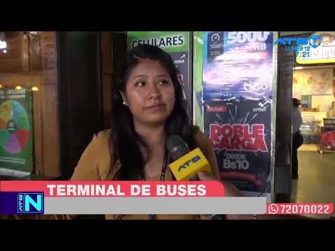 Cochabamba: Terminal de buses anuncia que la atención será de manera normal en estos días de feriado