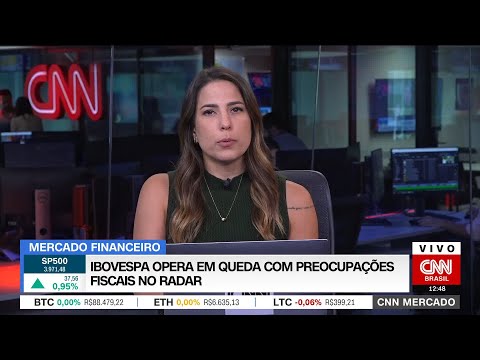 CNN MERCADO: Ibovespa opera em queda com preocupações fiscais no radar | 08/12/2022