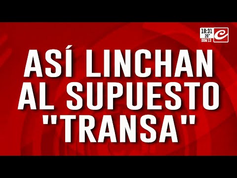 Así linchan  al supuesto transa que mató a jubilada