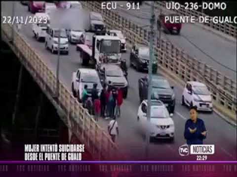 Mujer intentó suicidarse desde el puente de Gualo