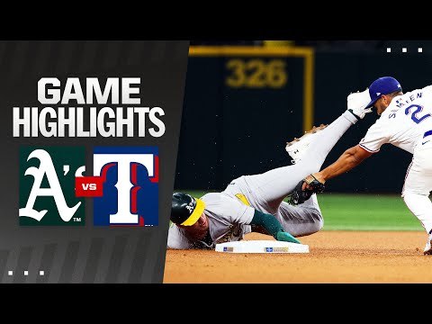 As vs. Rangers Game Highlights (8/31/24) | MLB Highlights