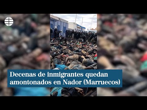 Decenas de inmigrantes quedan amontonados en Nador (Marruecos)