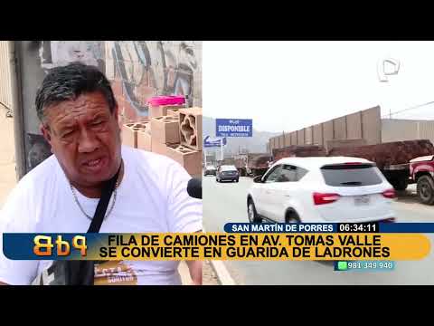 Vecinos de SMP denuncian que camiones se han apoderado de av. Tomás Valle