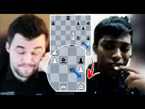 Chess 🧵 Magnus Carlsen Finds the Checkmate Idea Against 16-Year-Old Praggnanandhaa in 2022 Charity Cup