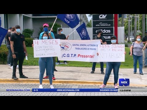 Sindicato de trabajadores de Copa Airlines realiza protesta frente a la sede