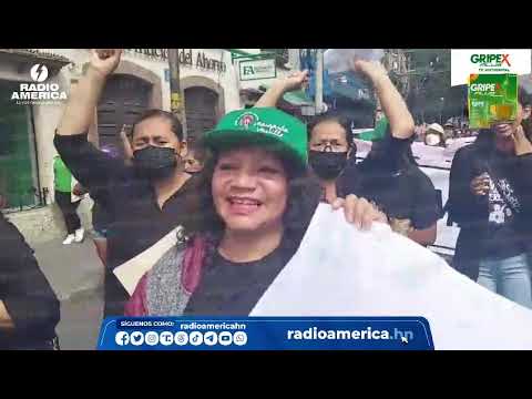 Protesta feminista a inmediaciones del Congreso Nacional / Radio América