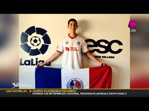 Carlos Girón, joven promesa del Olimpia con oportunidad del fútbol europeo