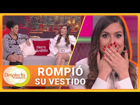Jessi Rodríguez con el vestido roto en el show | Despierta América | Hoy | 26 de diciembre