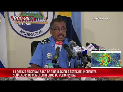 Capturan a 64 delincuentes señalados por delitos de peligrosidad en Nicaragua