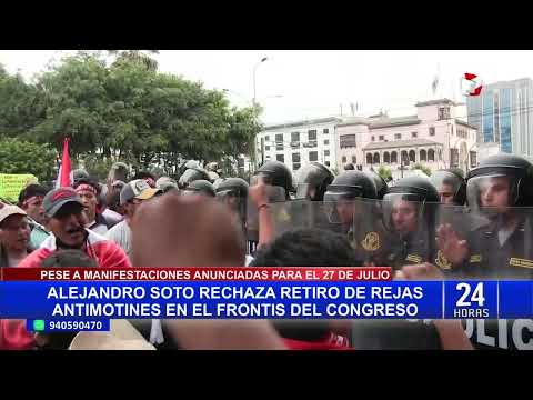 Alejandro Soto cuestiona a PNP por retiro de rejas en Congreso: Deslindo cualquier responsabilidad