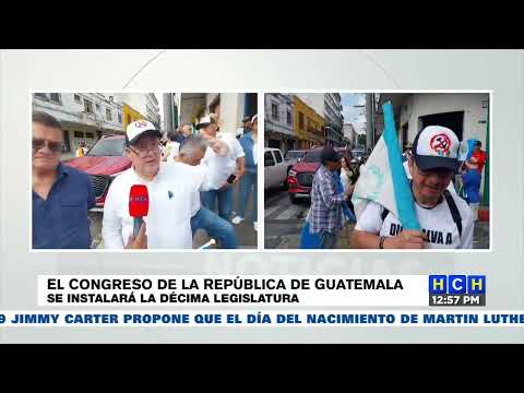 Se anuncian protestas en la toma de posesión del nuevo presidente de la República de Guatenala