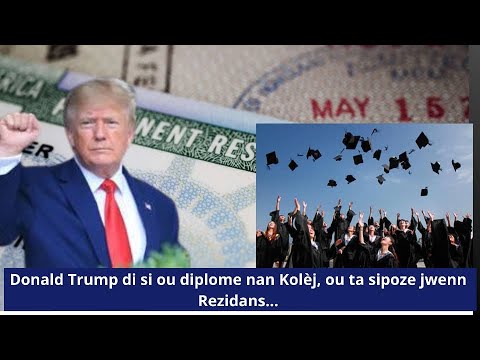 Tou Cho:: Donald Trump di li ap bay Rezidans ak moun ki fini nan kolèj e ki gen diplòm..