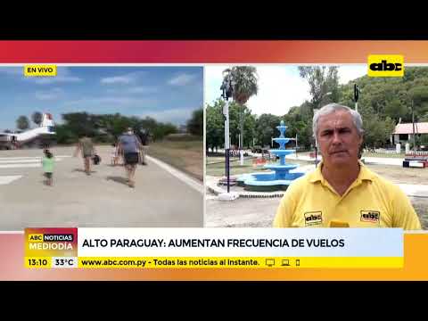 Aumentan frecuencia de vuelos en Alto Paraguay