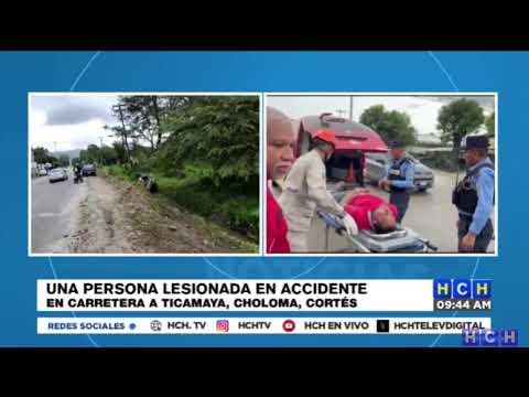 Brutal accidente vial deja una persona herida en Choloma, Cortés