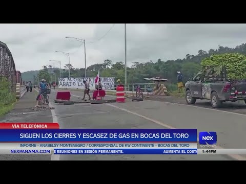 Siguen los cierres y escasez de gas en Bocas del toro