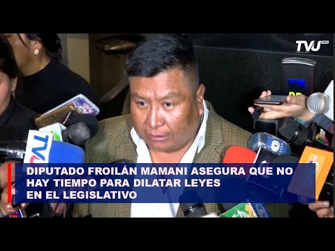 Diputado Froilán Mamani asegura que no hay tiempo para dilatar leyes en el Legislativo