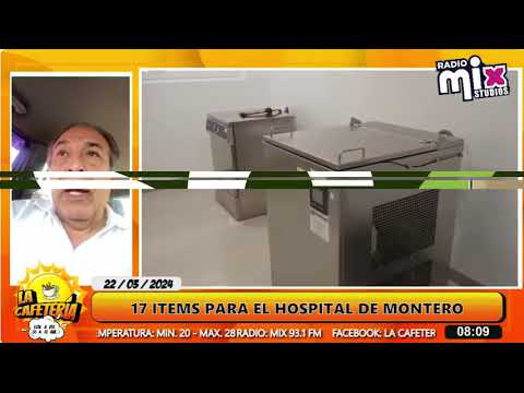 22032024 JAIME BILBAO 17 ÍTEMS PARA EL HOSPITAL DE MONTERO LA CAFETERÍA