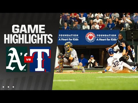 As vs. Rangers Game Highlights (4/10/24) | MLB Highlights