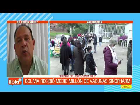 Bolivia recibió medio millón de vacunas chinas Sinopharm