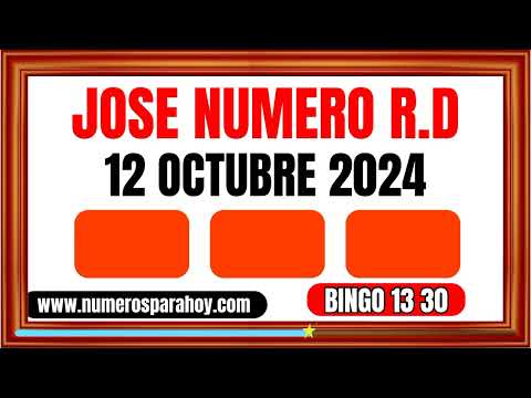 NÚMEROS PARA HOY SÁBADO 12 DE OCTUBRE DE 2024 - BINGO 13,30