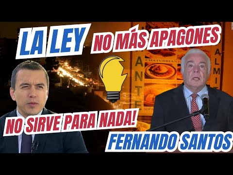 Fernando Santos dice que ley no ma?s apagones no sirve para nada