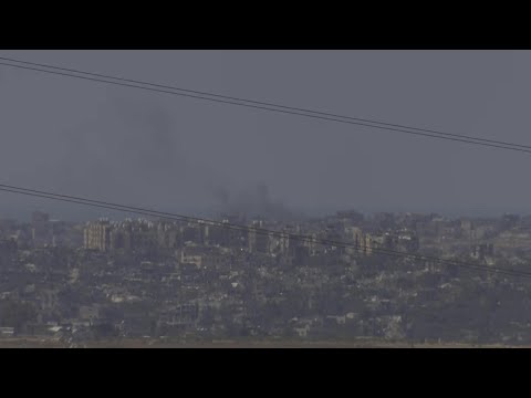 Smoke seen on Gaza skyline as Israel-Hamas war continues