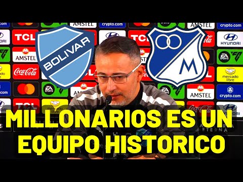 RUEDA DE PRENSA DT FLAVIO ROBATTO  BOLIVAR VS MILLONARIOS COPA CONMEBOL LIBERTADORES 2024