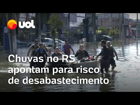 Chuvas no Rio Grande do Sul afetam o abastecimento de águas e alimentos nas cidades gaúchas