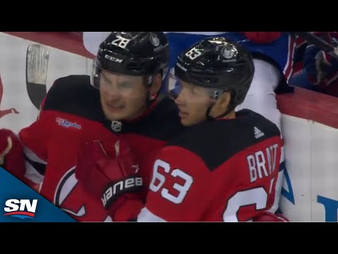 Devils Jesper Bratt Scores Nasty Goal Off Blocked Shot Assist By Timo Meier