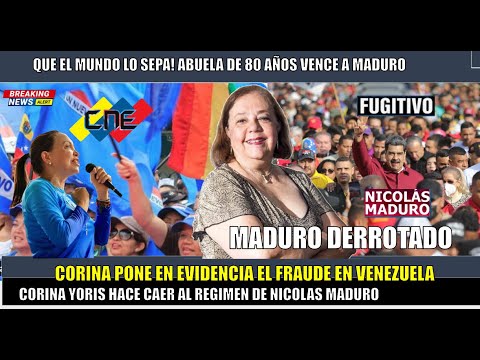ALERTA INTERNACIONAL! MADURO va al FRAUDE es VENCIDO por la ABUELITA Corina Yoris de 80 an?os