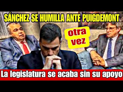 PEDRO SÁNCHEZ, VUELVE, A HUMILLARSE ANTE PUIGDEMONT, DEL QUE DEPENDE PARA ESTA LEGISLATURA