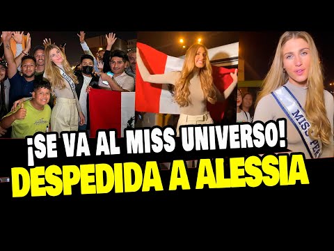 MISS PERÚ: ALESSIA ROVEGNO FUE DESPEDIDA EN EL AEROPUERTO RUMBO AL MISS UNIVERSO