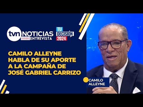 Camilo Alleyne habla de su aporte a la campaña de José Gabriel Carrizo