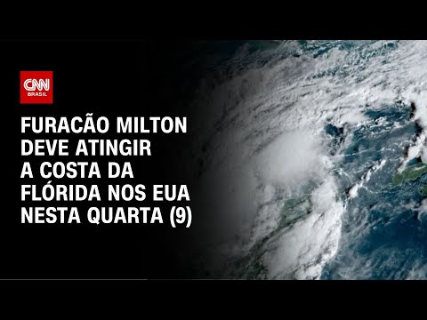 Furacão Milton deve atingir a costa da Flórida nos EUA nesta quarta (9) | CNN NOVO DIA