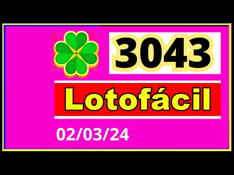 LotoFacil 3043 - Resultado da Lotofacil Concurso 3043