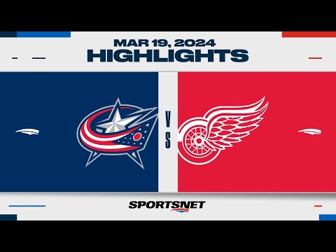 NHL Highlights | Blue Jackets vs. Red Wings - March 19, 2024