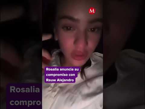 Entre lágrimas, Rosalia anuncia su compromiso con Rauw Alejandro #milenioshorts