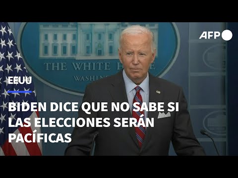 Biden dice que no sabe si las elecciones estadounidenses serán pacíficas | AFP