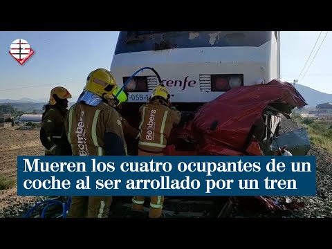 Mueren los cuatro ocupantes de un coche al ser arrollado por un tren en Alicante