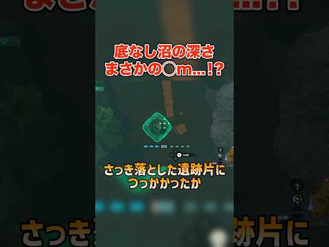 底なし沼の深さを調べてみた結果...【ゼルダの伝説 ティアーズ オブ ザ キングダム】#shorts #ゼルダの伝説 #ティアキン