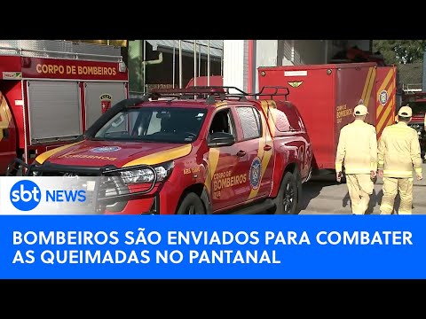 Paraná envia bombeiros para ajudar no combate a incêndios no Pantanal | #SBTNewsnaTV (26/07/24)