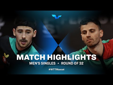 Table Tennis 🥍 Joao Geraldo vs Tiago Apolonia | MS | WTT Contender Muscat 2022 (R32)